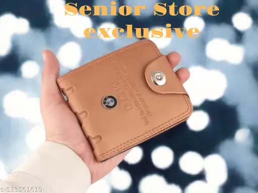BMW LOGO WALLETS IN TAN COLOUR FOR MEN AND WOMEN