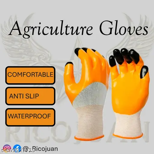 Premium Gardening Gloves – Safe & Easy Plant Care.( Ricojuan gardening hand gloves/waterproof gardening gloves./rubber coated gardening gloves./Durable & reusable / Comfortable fit Non-slip grip /Protects from cuts & dirt.d