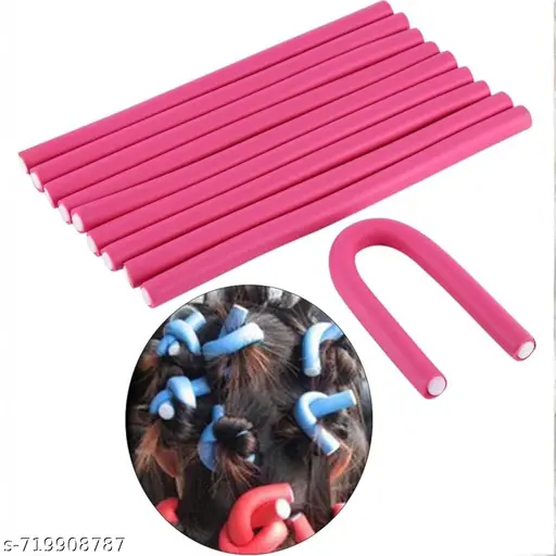 Hair Curling Heatless Flexible Rods, Magic Foam Rollers, Non Heat Flexi .