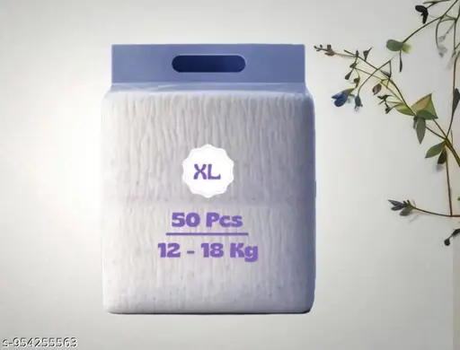 Disposable Diapers for Babies Pack of 50 NB Small Medium Large XL XXL Sizes | Overnight Leak Protection Soft Nappies